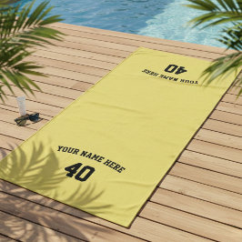 Soccer Personalized Towel with Custom  Name バスタオル