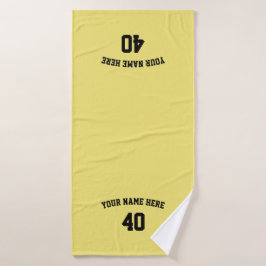 Soccer Personalized Towel with Custom  Name バスタオル