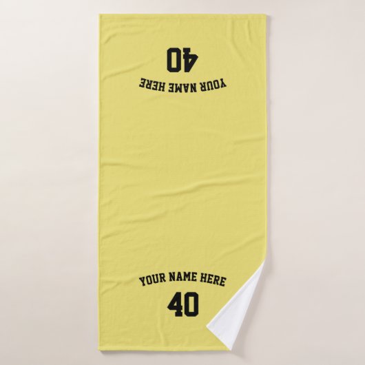 Soccer Personalized Towel with Custom  Name バスタオル (バスタオル)