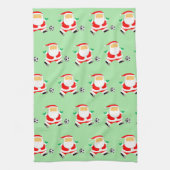 Soccer Player Christmas Towel キッチンタオル (縦)
