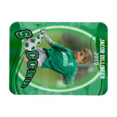 Soccer Player - Decorative Photo Print Template マグネット (横)