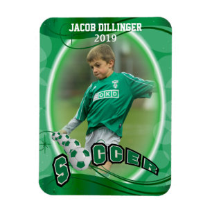 Soccer Player - Decorative Photo Print Template マグネット