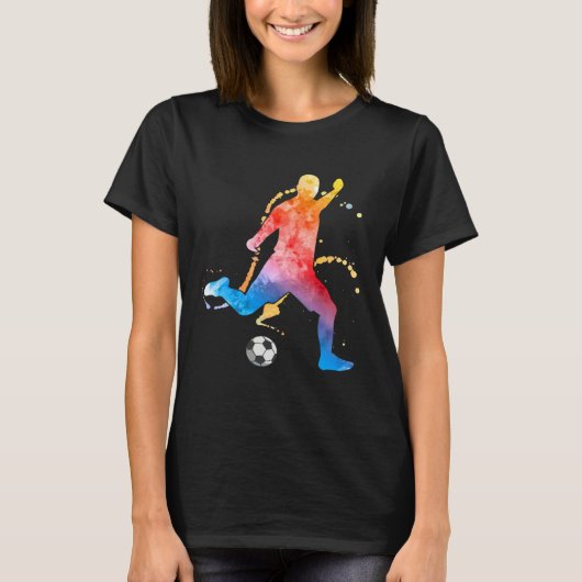 Soccer Player Football Graphic Soccer Tシャツ (正面)