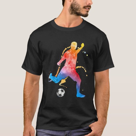 Soccer Player Football Graphic Soccer Tシャツ (正面)
