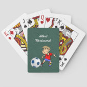 Soccer - Player image and Ball - Personalize トランプ (裏面)