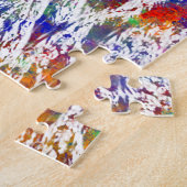 Soccer player in watercolor ジグソーパズル (側面)