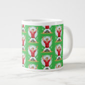 Soccer player man ジャンボコーヒーマグカップ (正面右)