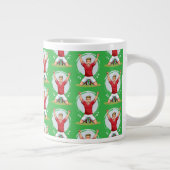 Soccer player man ジャンボコーヒーマグカップ (右)