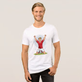 Soccer player man トライブレンドＴシャツ (正面全面)