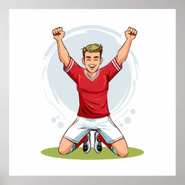 Soccer player man ポスター