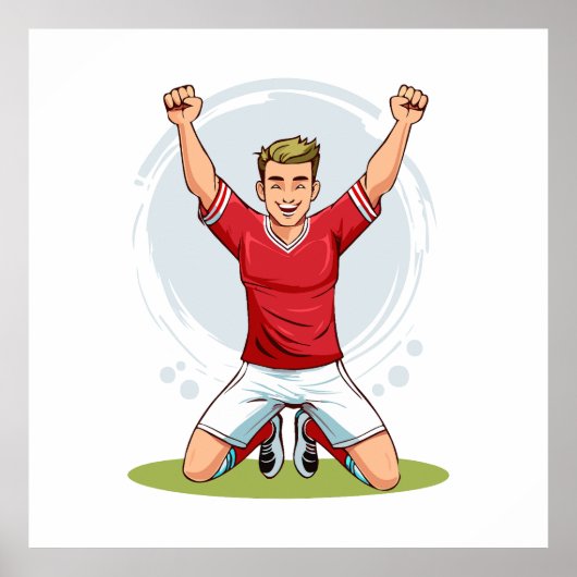 Soccer player man ポスター (正面)
