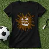 Soccer Player Personalized Name Splash Ball Tシャツ