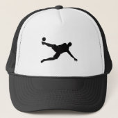 Soccer Player Silhouette hat Design キャップ (正面)