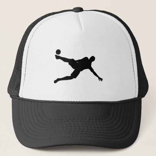 Soccer Player Silhouette hat Design キャップ (正面)