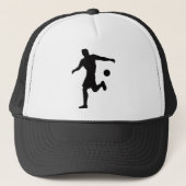 Soccer Player Silhouette Hat Design キャップ (正面)