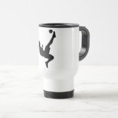 Soccer Player Silhouette Mug Design トラベルマグ (正面右)