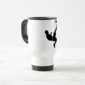Soccer Player Silhouette Mug Design トラベルマグ (正面左)