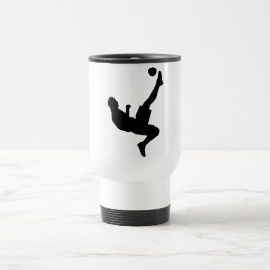 Soccer Player Silhouette Mug Design トラベルマグ (中央)