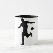 Soccer Player Silhouette Mug Design マグカップ (中央)