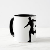 Soccer Player Silhouette Mug Design マグカップ (正面左)