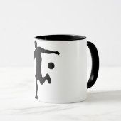 Soccer Player Silhouette Mug Design マグカップ (正面右)