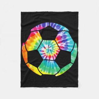 Soccer Player Soccer Ll Tie Dye Men Boys Girls Vin フリースブランケット