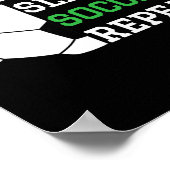 Soccer Player Soccer Lover Eat Sleep Soccer Repeat ポスター (角)