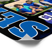 Soccer Player Sports Senior Night Photo Collage ポスター (角)