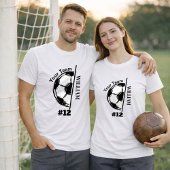 Soccer Player Team Name & Player Number  Tシャツ