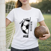 Soccer Player Team Name & Player Number  Tシャツ