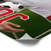 Soccer Player Team Photo Custom Sports Senior ポスター (角)