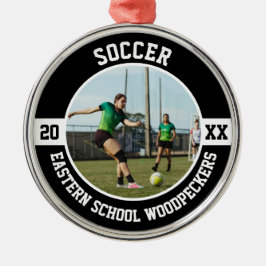 Soccer Player Team Sports High School Senior Grad メタルオーナメント