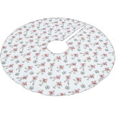 Soccer Santa Christmas Pattern ブラッシュドポリエステルツリースカート (アングル)