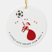 Soccer Santa Kickin Off a Winning Christmas Season セラミックオーナメント (正面)