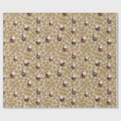 Soccer Santa on Ginger Ale Brown ラッピングペーパー (フラット)