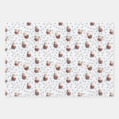 Soccer Santa on White ラッピングペーパーシート (正面2)