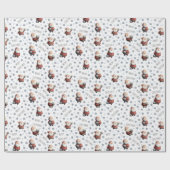 Soccer Santa on White ラッピングペーパー (フラット)