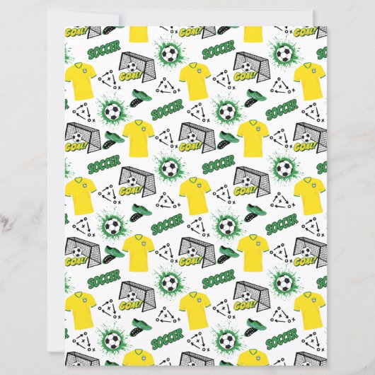 Soccer Scrapbook Paper (裏面)