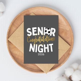 Soccer Senior Night Congratulations Card カード