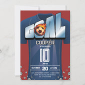 Soccer Shirt Birthday Party Invitation 招待状 (正面)