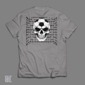 Soccer Skull in Goal Net - Dark Soccer T-Shirt Tシャツ