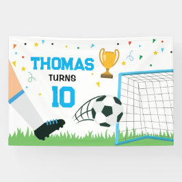 Soccer Sport Birthday backdrop banner 横断幕