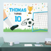 Soccer Sport Birthday backdrop banner 横断幕 (トレードショー)