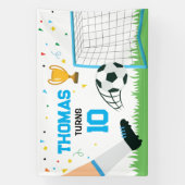 Soccer Sport Birthday backdrop banner 横断幕 (縦)
