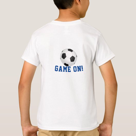 Soccer star add name and caption double-sided tシャツ (裏面)