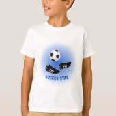 Soccer star add name and caption double-sided tシャツ (正面)