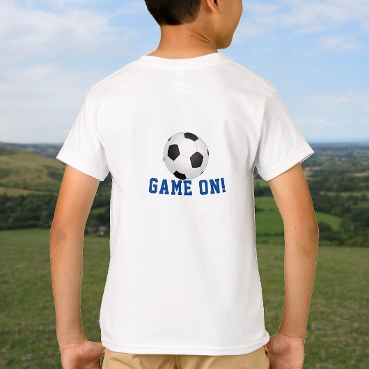 Soccer star add name and caption double-sided tシャツ
