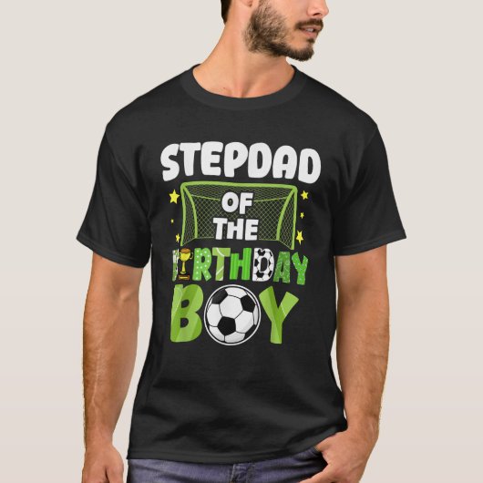Soccer Stepdad Birthday Boy Party Soccer Family Ma Tシャツ (正面)