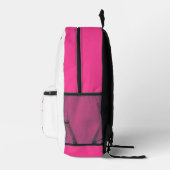 SOCCER Team Name Custom Sports Rose pink プリントバックパック (右)