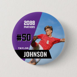 Soccer Team Senior Night Custom Color Sports 缶バッジ